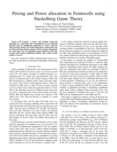 Pricing and Power allocation in Femtocells using Stackelberg Game Theory