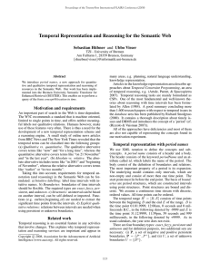 Temporal Representation and Reasoning for the Semantic Web