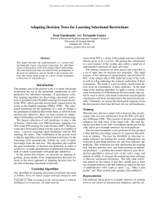 Adapting Decision Trees for Learning Selectional Restrictions