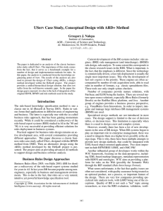 UServ Case Study, Conceptual Design with ARD+ Method Grzegorz J. Nalepa
