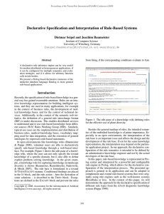 Declarative Specification and Interpretation of Rule-Based Systems