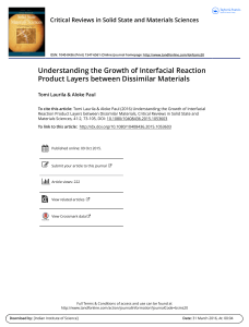 Understanding the Growth of Interfacial Reaction Product Layers between Dissimilar Materials