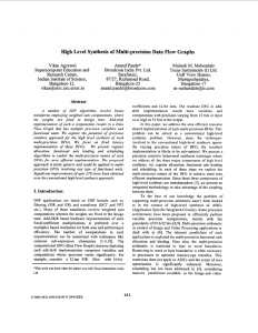 of High Level Synthesis Multi-precision Data Flow Graphs