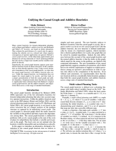 Unifying the Causal Graph and Additive Heuristics Malte Helmert H´ector Geffner