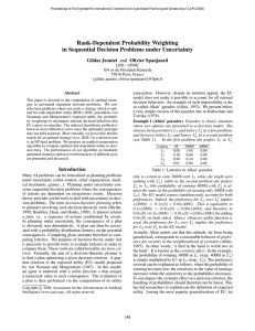 Rank-Dependent Probability Weighting in Sequential Decision Problems under Uncertainty