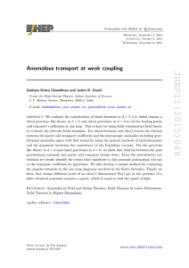 JHEP11(2015)048 Anomalous transport at weak coupling