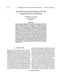 Very Fast Transient Overvoltages in GIS with Compressed SF&amp;  Gas Mixtures ABSTRACT