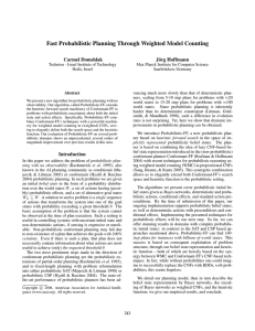 Fast Probabilistic Planning Through Weighted Model Counting Carmel Domshlak J¨org Hoffmann