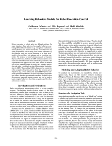 Learning Behaviors Models for Robot Execution Control