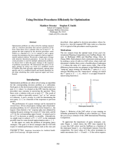 Using Decision Procedures Efficiently for Optimization Matthew Streeter Stephen F. Smith