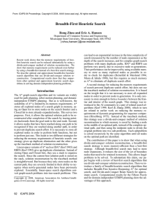 Breadth-First Heuristic Search Rong Zhou and Eric A. Hansen