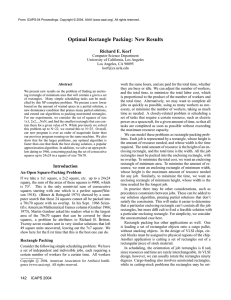 Optimal Rectangle Packing: New Results Richard E. Korf