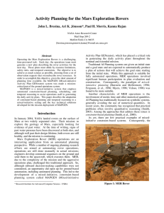 Activity Planning for the Mars Exploration Rovers