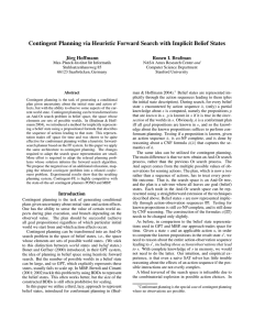Contingent Planning via Heuristic Forward Search with Implicit Belief States