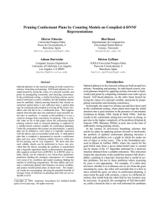 Pruning Conformant Plans by Counting Models on Compiled d-DNNF Representations H´ector Palacios