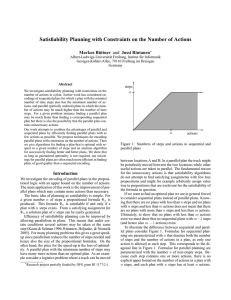 Satisfiability Planning with Constraints on the Number of Actions