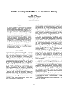 Bounded Branching and Modalities in Non-Deterministic Planning Blai Bonet