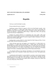 Hepatitis  SIXTY-SEVENTH WORLD HEALTH ASSEMBLY WHA67.6