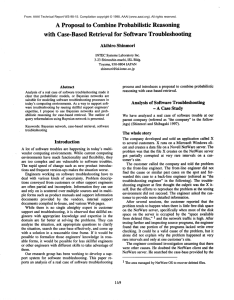 A Proposal to  Combine Probabilistic  Reasoning