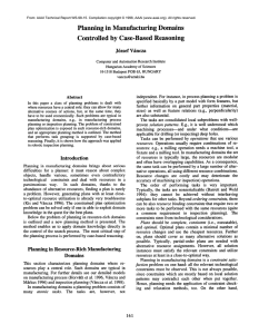 Planning  in  Manufacturing  Domains J6zsef  Vfincza