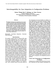 Interchangeability for  Case  Adaptation  in  Configuration Problems