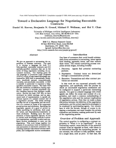 Toward a  Declarative Language  for  Negotiating Executable Contracts