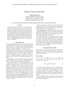 Fourier Neural Networks Adrian Silvescu