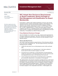 Investment Management Alert SEC Adopts New Disclosure Requirements