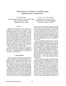 Timed  Petri Net  Models Multithreaded Multiprocessor Architectures of