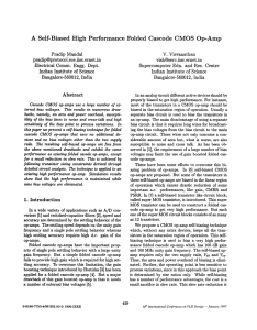 CMOS A  Self-Biased High Performance  Folded  Cascode Op-Amp