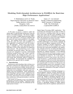 Modeling  Multi-thre(aded Architectures  in PAMELA  for Real-time High S.