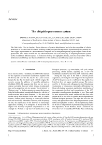 Review The ubiquitin-proteasome system D N
