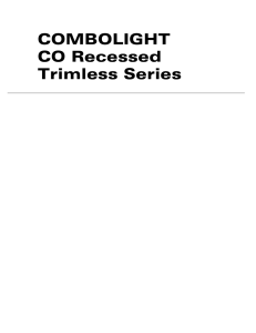 COMBOLIGHT CO Recessed Trimless Series