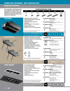 COMBOLIGHT RECESSED - NEW CONSTRUCTION Component Ordering