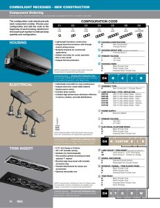 COMBOLIGHT RECESSED - NEW CONSTRUCTION Component Ordering
