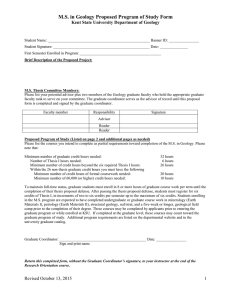 M.S. in Geology Proposed Program of Study Form