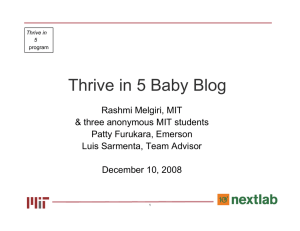 Thrive in 5 Baby Blog