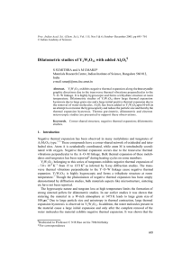 Dilatometric studies of Y W O with added Al