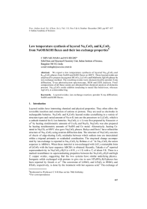 Low temperature synthesis of layered Na CoO and K