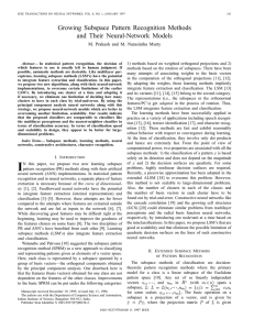 Growing Subspace Pattern Recognition Methods and Their Neural-Network Models