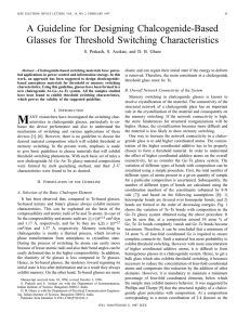 A Guideline for Designing Chalcogenide-Based Glasses for Threshold Switching Characteristics