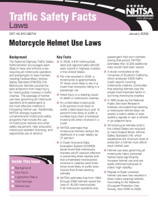 Traffic Safety Facts Laws Motorcycle Helmet Use Laws Background