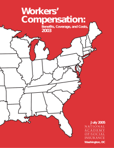 Workers’ Compensation: 2003 Benefits, Coverage, and Costs,