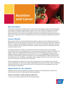 Nutrition and Cancer Basic description