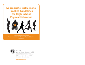 Appropriate Instructional Practice Guidelines for High School Physical Education