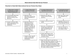 Observational Seat Belt Survey Protocol