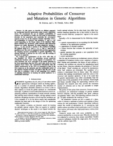 Mu Adaptive  Probabilities  of  Crossover Genetic in