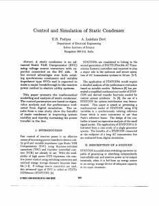 Control and Simulation of  Static Condenser K.R.  Padiyar A.