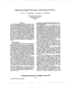 High Speed Digital Filtering on SRAM-Based FPGAs A. V. Indian