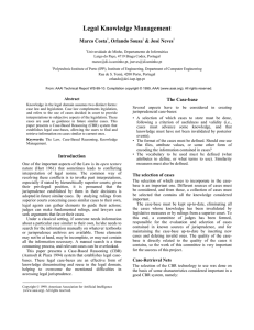 Legal Knowledge Management Marco Costa , Orlando Sousa &amp; José Neves